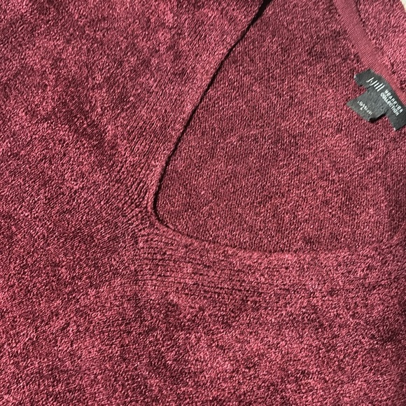 J Jill Large burgundy tunic sweater Cream - Picture 5 of 6